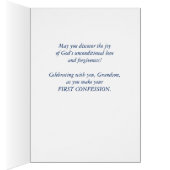 Grandson First Confession, Lamb, Cross Cards (Inside (Right))