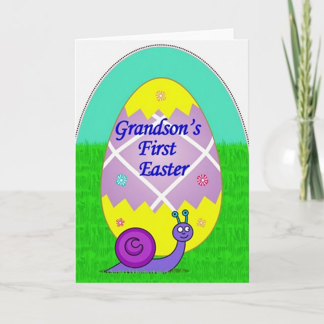 Grandson First Easter Art Card (Front)