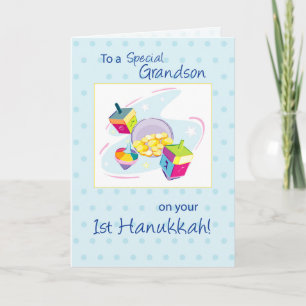 Grandson First Hanukkah Holiday Card