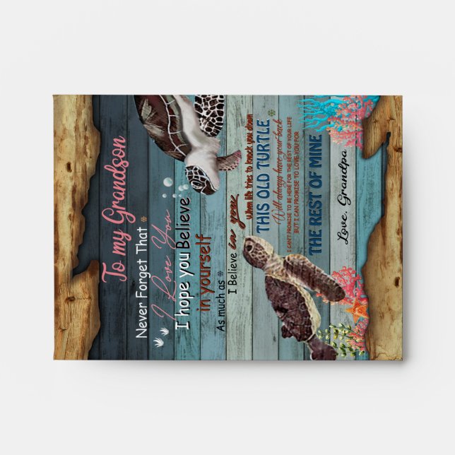 Grandson Gift | Letter To My Grandson From Grandpa Envelope (Front)