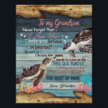 Grandson Gift | Letter To My Grandson From Grandpa Photo Print<br><div class="desc">Grandson Gift | To My Grandson Never Forget That I Love You Love From Grandpa</div>