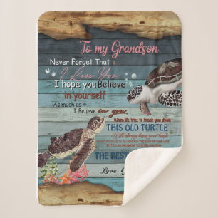 Grandson Gift Letter To My Grandson From Grandpa Sherpa Blanket