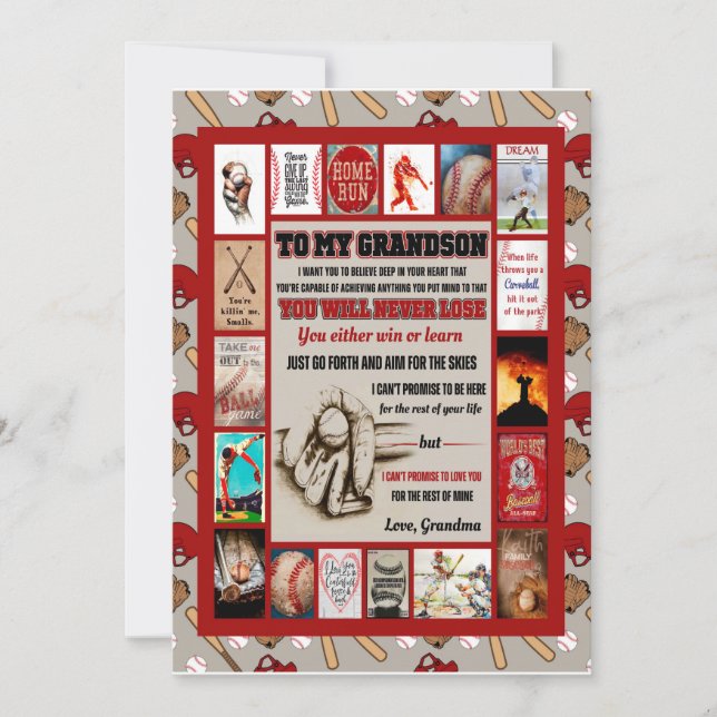 Grandson Gifts | To My Grandson Love From Grandma Invitation (Front)