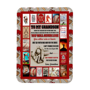 Grandson Gifts To My Grandson Love From Grandma Magnet