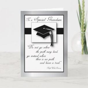 Grandson Graduation Hat Card