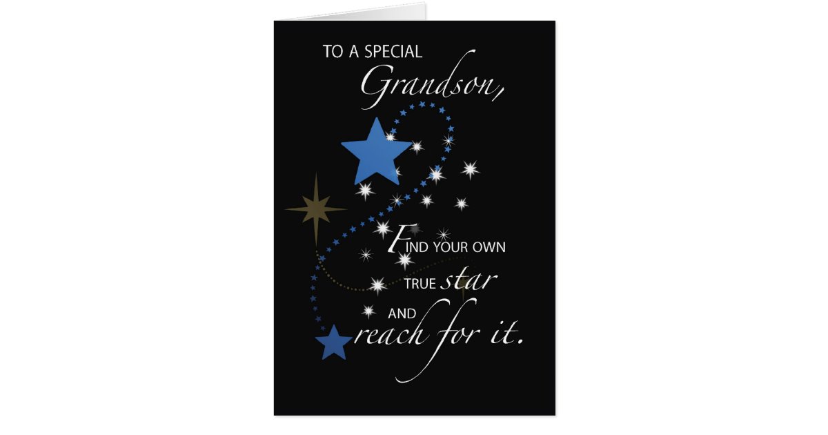 Grandson Graduation Star Congratulations Card Zazzle