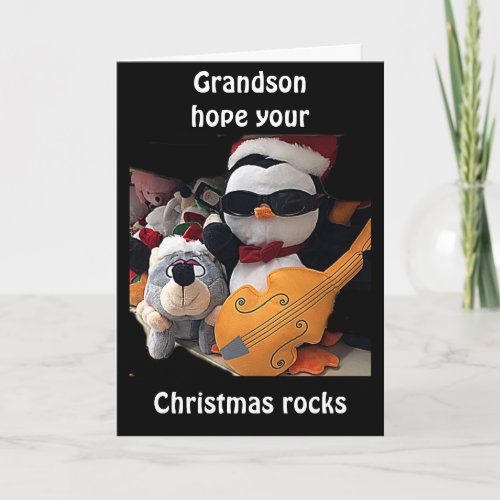 GRANDSON_H0PE AND0UR CHRITMAS R0CKS HOLIDAY CARD