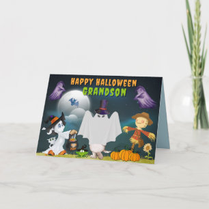 Grandson Halloween Cute Card