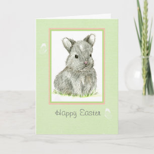 Grandson Happy Easter Baby Rabbit Holiday Card