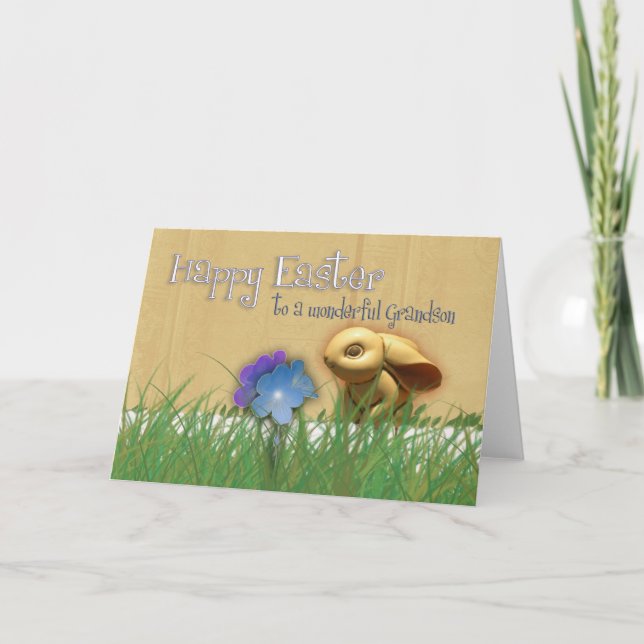 Grandson - Happy Easter Card (Front)