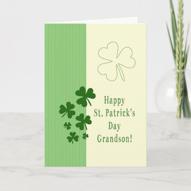 grandson Happy St. Patrick's Day Card (Front)