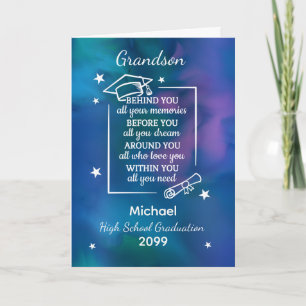Grandson High School Graduation Custom Name Year Card