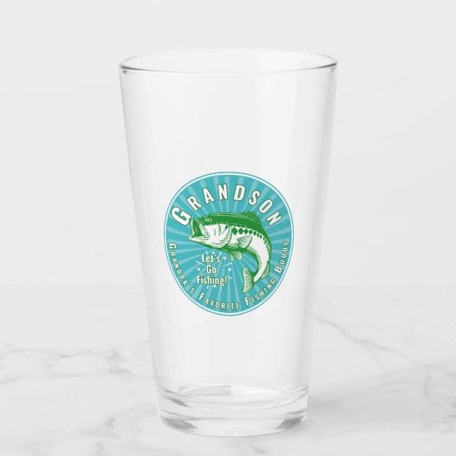 “Grandson is my Fishing Buddy” Glass (Front)