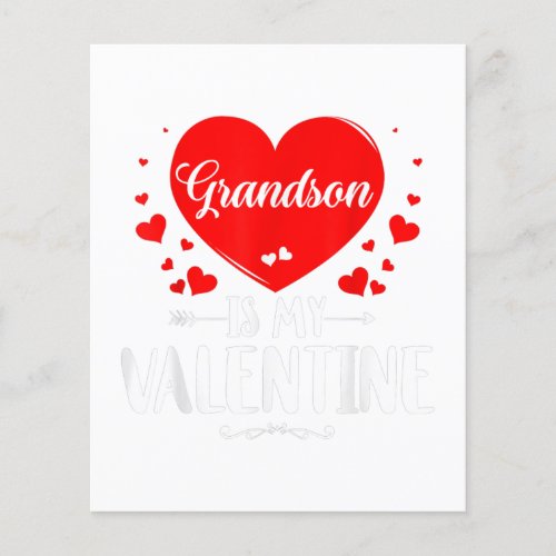 Grandson Is My Valentine Matching Fam Grandma Gift Flyer