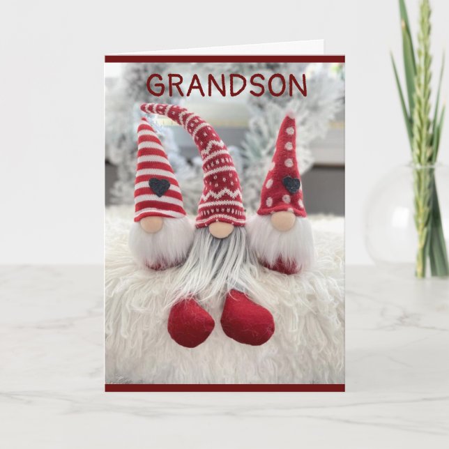 **GRANDSON** KNOW THAT YOU ARE LOVED (CHRISTMAS) HOLIDAY CARD (Front)