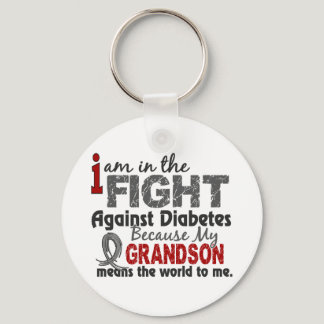Grandson Means World To Me Diabetes Keychain
