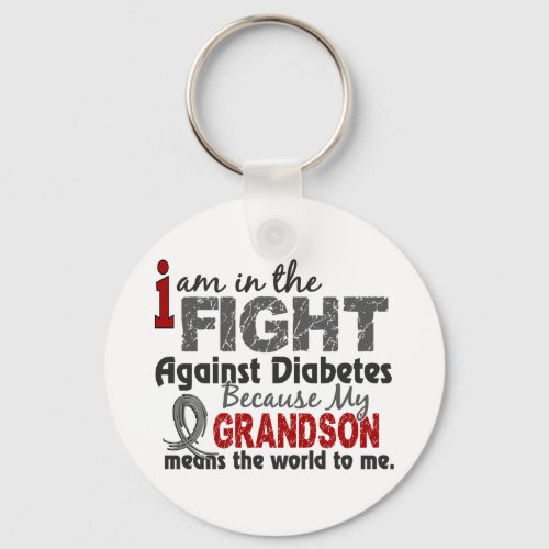 Grandson Means World To Me Diabetes Keychain