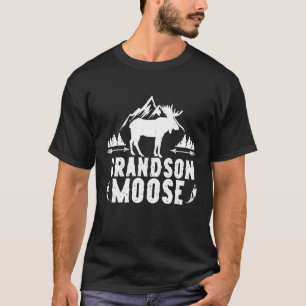 Grandson Moose Matching Family Camping Hiking T-Shirt