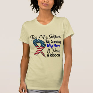 Grandson - My Soldier, My Hero Patriotic Ribbon T-Shirt