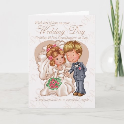 Grandson  New Granddaughter_in_Law Wedding Day Ca Card