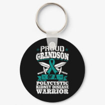 Grandson Of A Polycystic Kidney Disease Warrior Pk Keychain