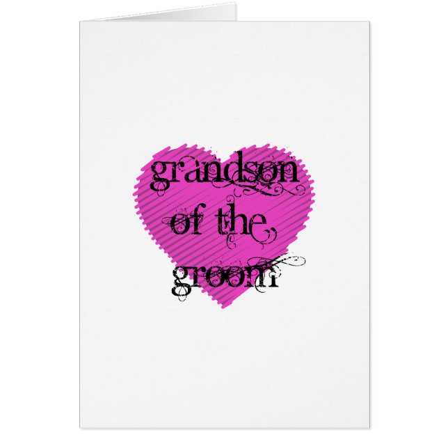 Grandson of the Groom Cards (Front)