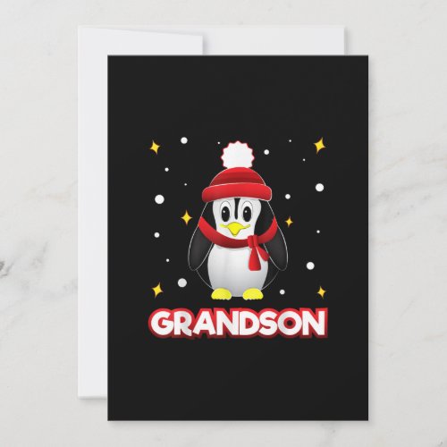 Grandson Penguin Christmas Family Matching Xmas