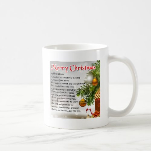 Grandson Poem _ Christmas Design Coffee Mug