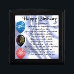 Grandson Poem  -  Happy Birthday Jewelry Box<br><div class="desc">A great gift for a grandson on his birthday</div>