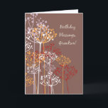Grandson Religious Birthday Blessings Rustic Brown Card<br><div class="desc">Celebrate your grandson's birthday with our rustic card, featuring a vibrant blend of wildflowers and dried berries on a warm brown backdrop. The front sends birthday blessings, setting the stage for the heartfelt message inside. This religious card beautifully conveys blessings from the Lord, acknowledging his unique strengths and talents. A...</div>