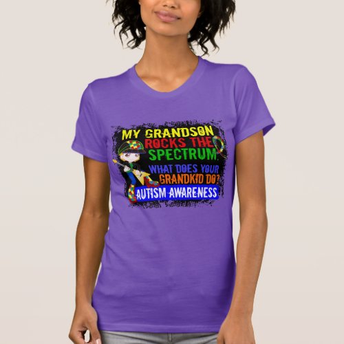 Grandson Rocks The Spectrum Autism T_Shirt