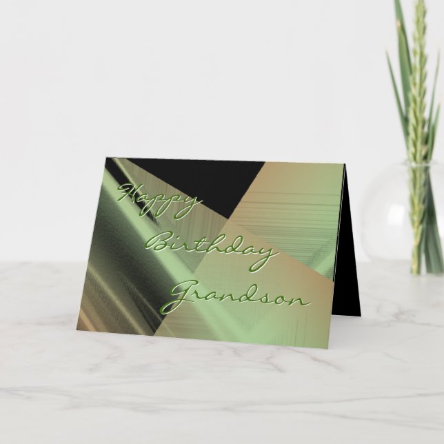 Grandson Sage-Blk -customize any occasion Card (Front)