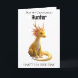 Grandson Six Year old Dragon Birthday Card<br><div class="desc">Grandson Six Year old Dragon Birthday Card</div>