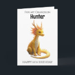 Grandson Six Year old Dragon Birthday Card<br><div class="desc">Grandson Six Year old Dragon Birthday Card</div>