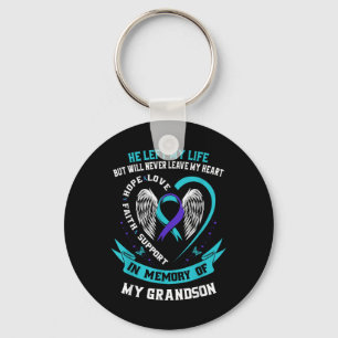 Grandson Suicide Awareness Prevention Memorial Gra Keychain
