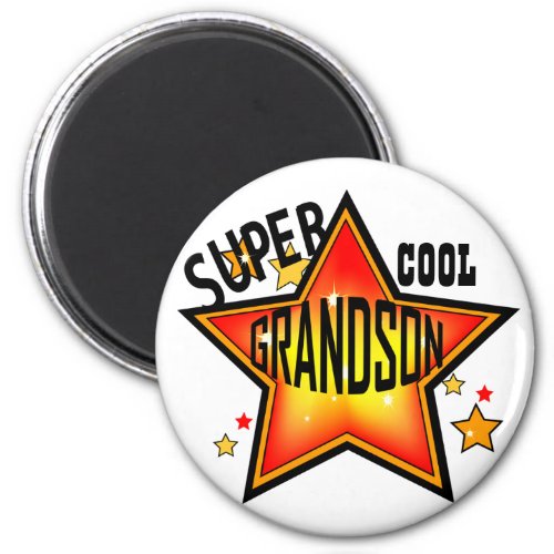 Grandson Super Cool Star Funny Magnet