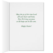 Grandson Teal Blue Flowers with Cross Easter (Inside (Right))