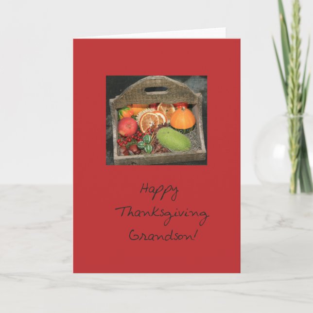 Grandson Thanksgiving Card (Front)