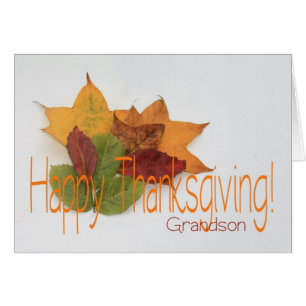 Grandson thanksgiving foliage cards
