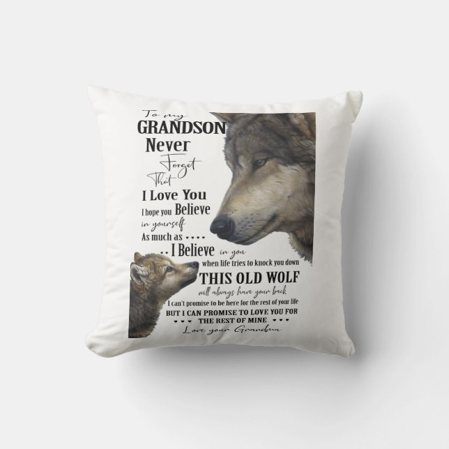 Grandson Throw Pillow (Front)