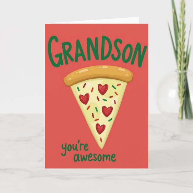 Grandson You Are Awesome Card (Front)