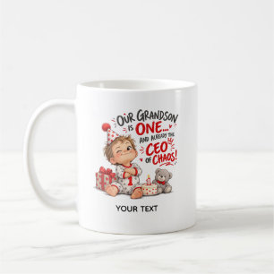 Grandson's 1st Birthday – CEO of Chaos Coffee Mug
