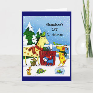 Grandson's 1ST Christmas-Greeting Card