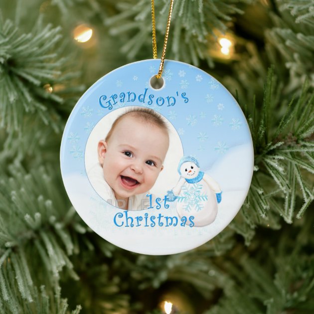 Grandson's first hot sale christmas ornament