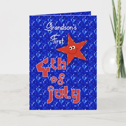 Grandsons First 4th of July Card