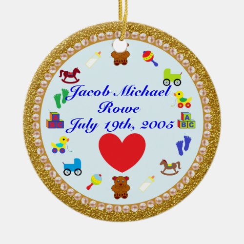 Grandsons Personalized Christmas Ornament