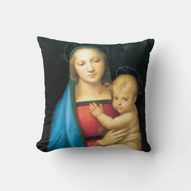 Granduca Madonna, Raphael Throw Pillow (Front)