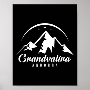 Grandvalira Andorra Ski Resort Skiing Snowboarding Poster