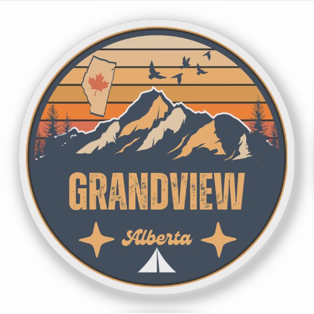 Grandview, Alberta Sticker (Front)
