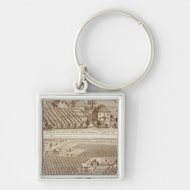 Grangeville, Armona ranches Keychain (Front)